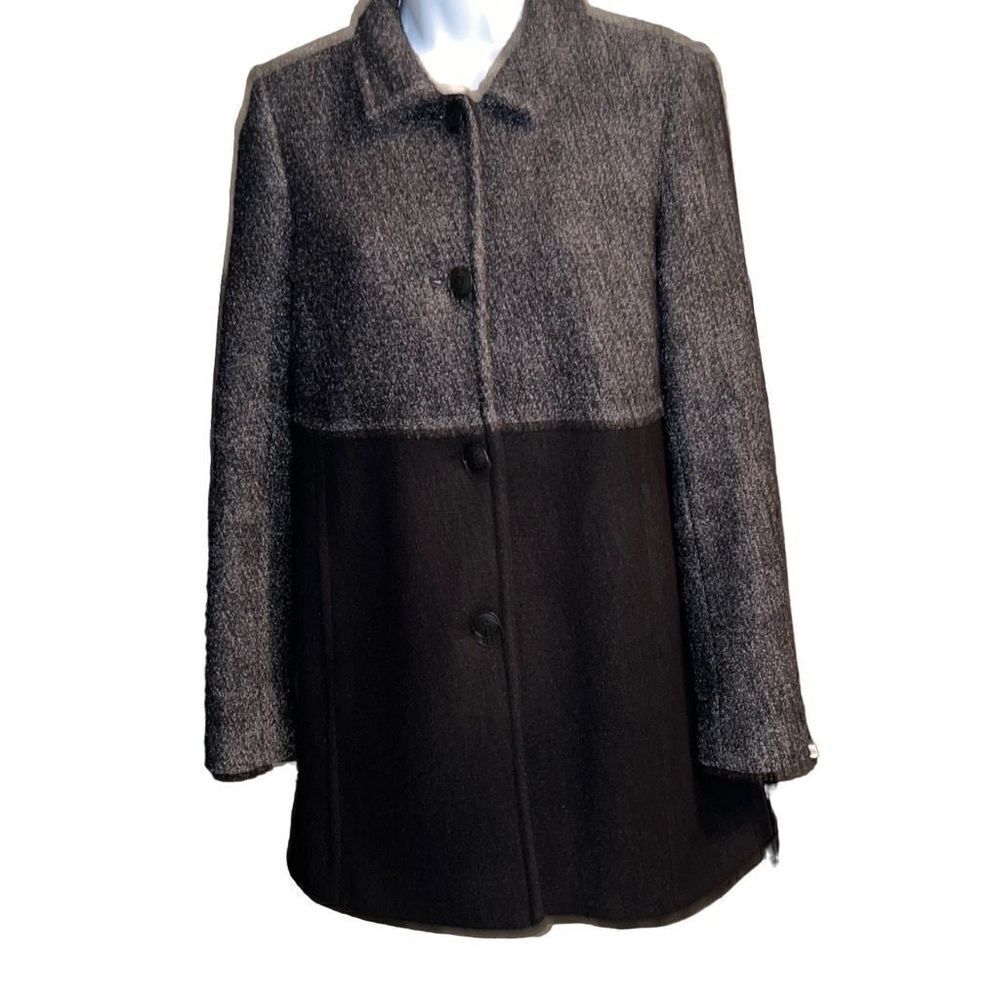 Lands' End Women Long Sleeves Pleated Semi Trapeze Sweater/Coat Size 9P